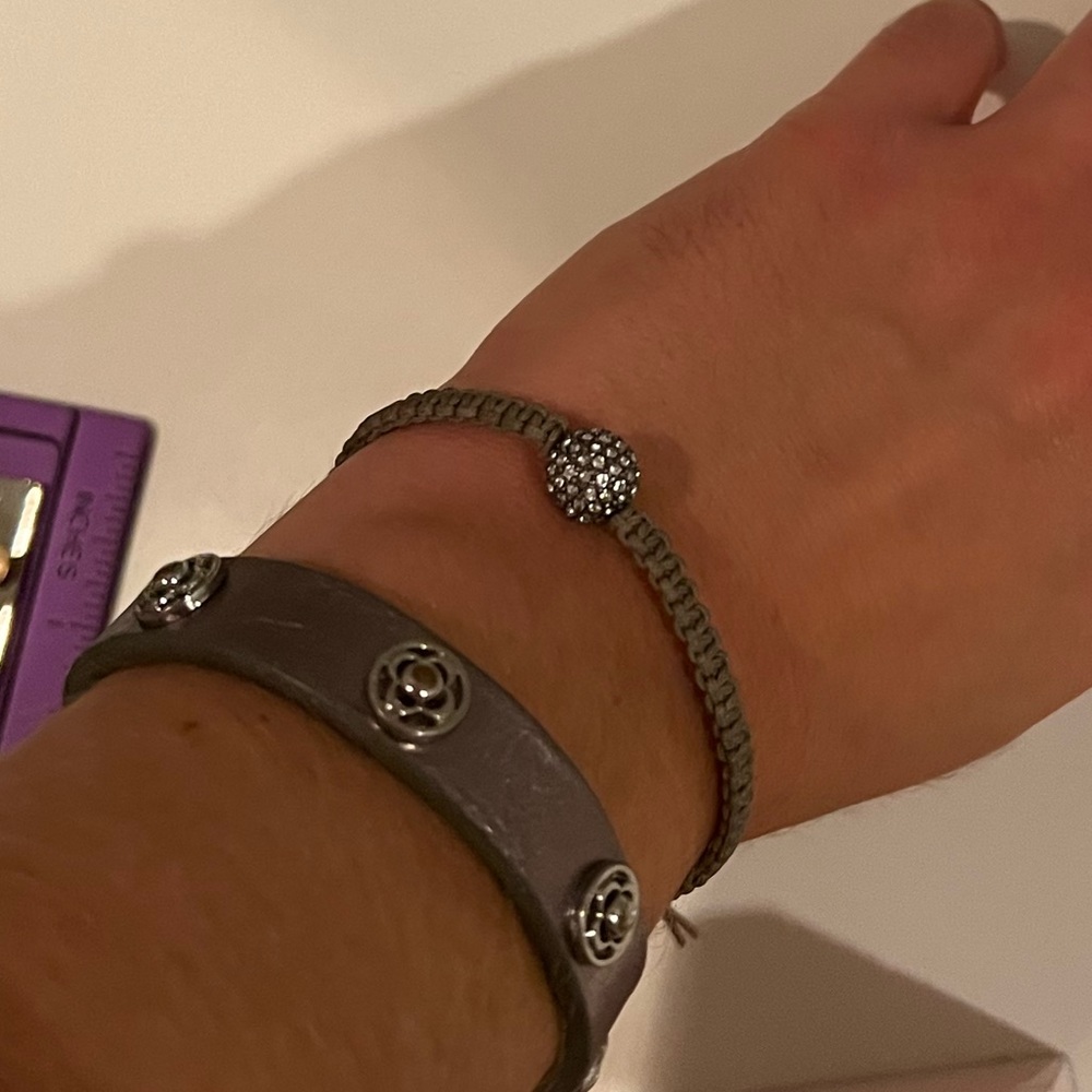 Adjustable Bracelet With Single Bead - image 1